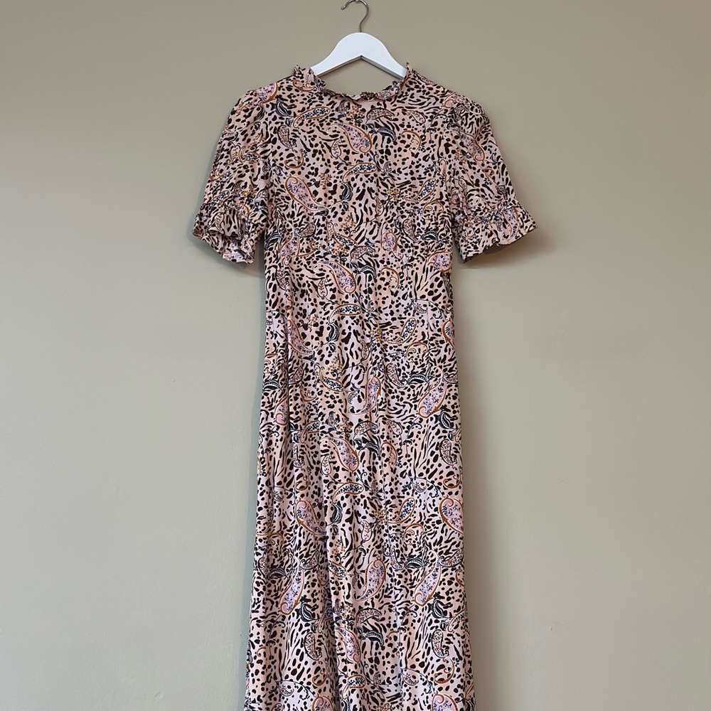 MIDI tea dress in paisley print #vintage